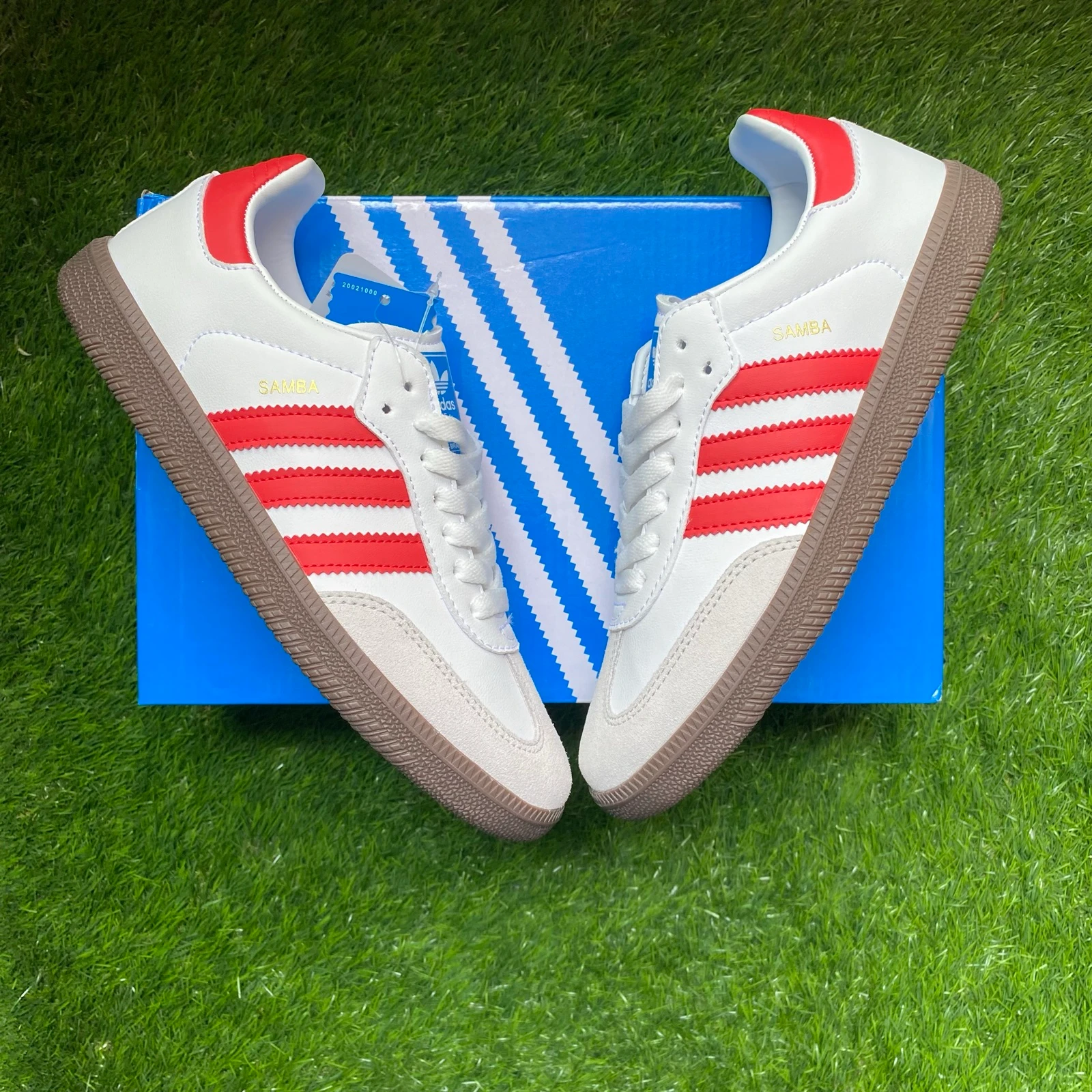 Adidas Samba OG Brancas e Vermelhas | Tamanho 39 | Novas | Com Caixa – photo 5